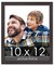 Photo Size Textured Brown Picture Frame - UV Acrylic, Foam Board Backing, Hanging Hardware